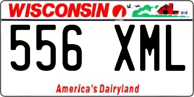 WI license plate 556XML
