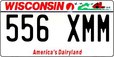 WI license plate 556XMM