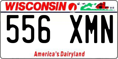WI license plate 556XMN