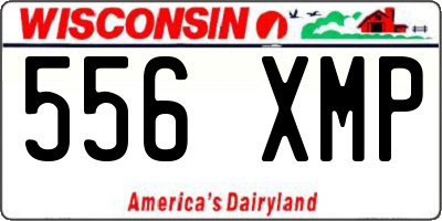 WI license plate 556XMP