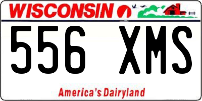 WI license plate 556XMS