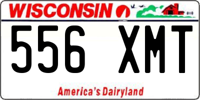 WI license plate 556XMT