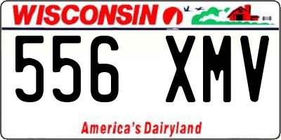 WI license plate 556XMV