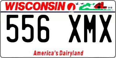 WI license plate 556XMX