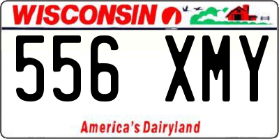 WI license plate 556XMY