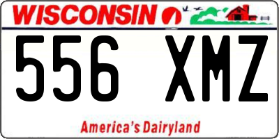 WI license plate 556XMZ