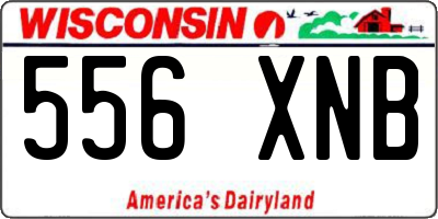 WI license plate 556XNB