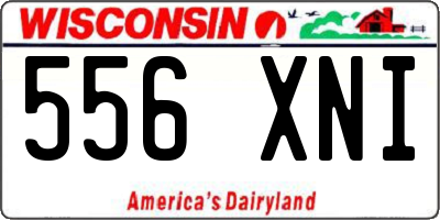 WI license plate 556XNI