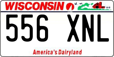 WI license plate 556XNL