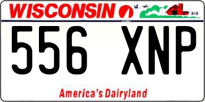 WI license plate 556XNP