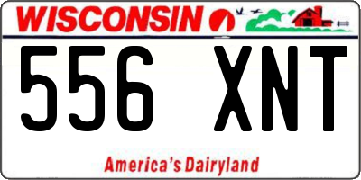 WI license plate 556XNT