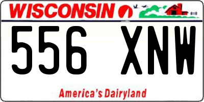 WI license plate 556XNW