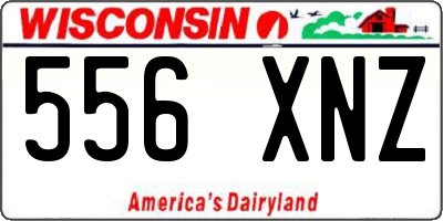 WI license plate 556XNZ