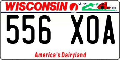 WI license plate 556XOA