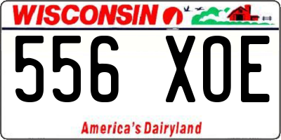 WI license plate 556XOE
