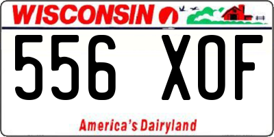 WI license plate 556XOF