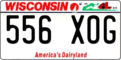 WI license plate 556XOG