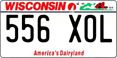 WI license plate 556XOL