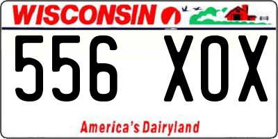 WI license plate 556XOX