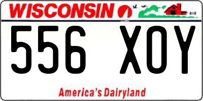 WI license plate 556XOY