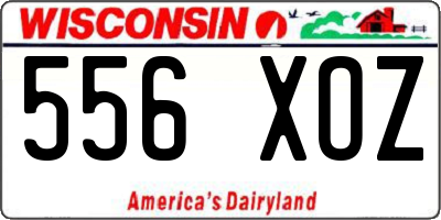 WI license plate 556XOZ