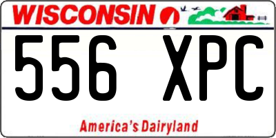 WI license plate 556XPC