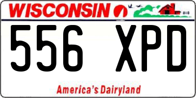 WI license plate 556XPD