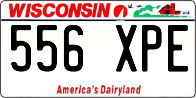 WI license plate 556XPE