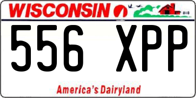 WI license plate 556XPP