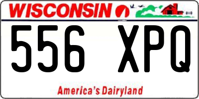 WI license plate 556XPQ