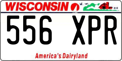 WI license plate 556XPR