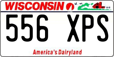 WI license plate 556XPS