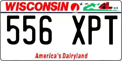 WI license plate 556XPT