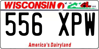 WI license plate 556XPW