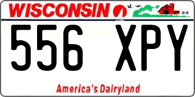 WI license plate 556XPY
