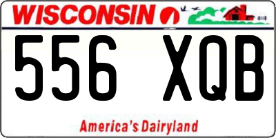WI license plate 556XQB