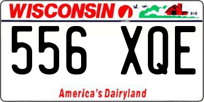 WI license plate 556XQE
