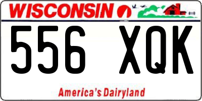 WI license plate 556XQK