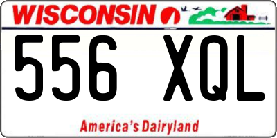 WI license plate 556XQL