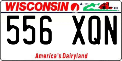 WI license plate 556XQN
