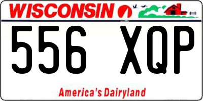 WI license plate 556XQP