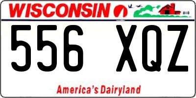 WI license plate 556XQZ