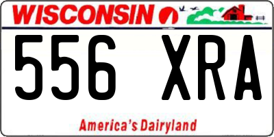 WI license plate 556XRA