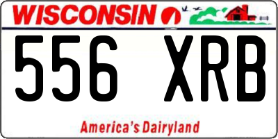 WI license plate 556XRB