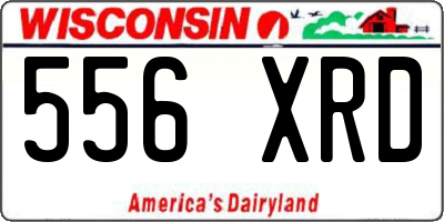 WI license plate 556XRD