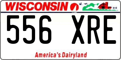 WI license plate 556XRE