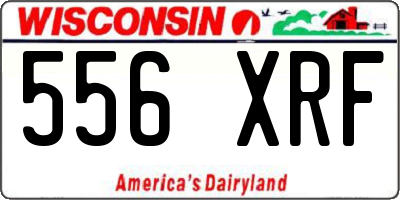 WI license plate 556XRF