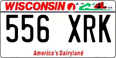 WI license plate 556XRK