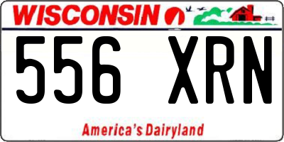 WI license plate 556XRN