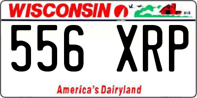 WI license plate 556XRP